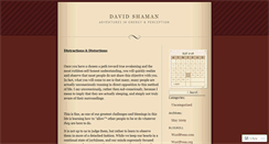 Desktop Screenshot of davidshaman.wordpress.com