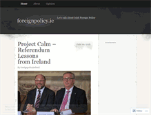 Tablet Screenshot of foreignpolicyireland.wordpress.com