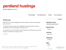 Tablet Screenshot of pentlandhustings.wordpress.com