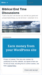 Mobile Screenshot of endtimediscussions.wordpress.com