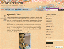 Tablet Screenshot of anearlierheaven.wordpress.com