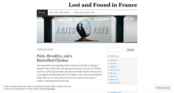 Desktop Screenshot of lostandfoundinfrance.wordpress.com