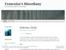 Tablet Screenshot of francoisesmiscellany.wordpress.com