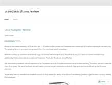 Tablet Screenshot of crowdsearchmereviews.wordpress.com