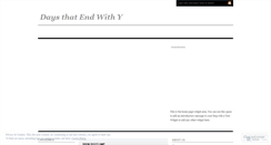 Desktop Screenshot of endswithy.wordpress.com