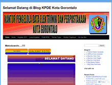 Tablet Screenshot of kpdekotagorontalo.wordpress.com