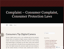 Tablet Screenshot of consumerfilecomplaint.wordpress.com