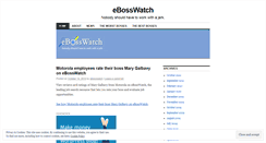 Desktop Screenshot of ebosswatch.wordpress.com