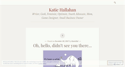 Desktop Screenshot of katiehal.wordpress.com