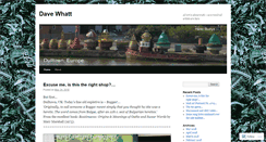 Desktop Screenshot of davewhatt.wordpress.com