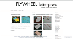 Desktop Screenshot of flywheelletterpress.wordpress.com