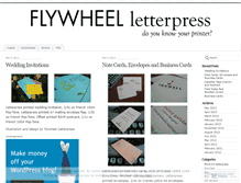 Tablet Screenshot of flywheelletterpress.wordpress.com