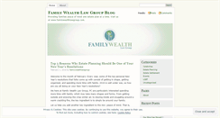 Desktop Screenshot of familywealthlawgroup.wordpress.com