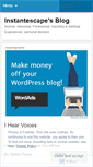 Mobile Screenshot of instantescape.wordpress.com