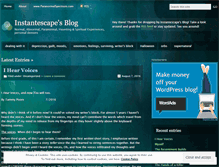 Tablet Screenshot of instantescape.wordpress.com
