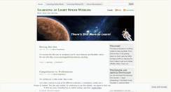 Desktop Screenshot of learningatlightspeed.wordpress.com
