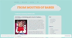 Desktop Screenshot of frommouthsofbabes.wordpress.com