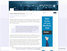 Tablet Screenshot of hateroftheyear.wordpress.com