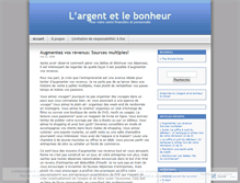 Tablet Screenshot of largentetlebonheur.wordpress.com