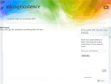 Tablet Screenshot of inkingexistence.wordpress.com