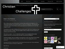 Tablet Screenshot of christianchallenges.wordpress.com