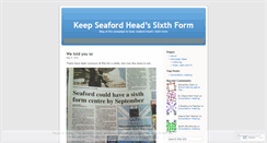 Desktop Screenshot of keepseafordheadsixthform.wordpress.com