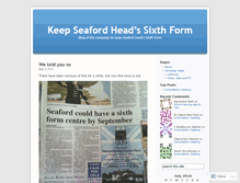 Tablet Screenshot of keepseafordheadsixthform.wordpress.com