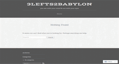 Desktop Screenshot of 3lefts2babylon.wordpress.com