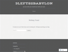 Tablet Screenshot of 3lefts2babylon.wordpress.com