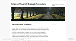 Desktop Screenshot of kutztownuniversitygraduateadmissions.wordpress.com