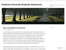 Tablet Screenshot of kutztownuniversitygraduateadmissions.wordpress.com