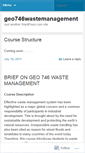 Mobile Screenshot of geo746wastemanagement.wordpress.com