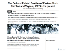 Tablet Screenshot of bellfamilyhistory.wordpress.com