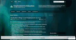 Desktop Screenshot of education2employment.wordpress.com