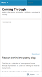 Mobile Screenshot of comingthrough.wordpress.com
