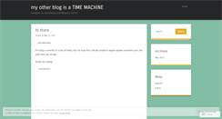 Desktop Screenshot of myotherblogisatimemachine.wordpress.com