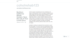 Desktop Screenshot of coholrehab123.wordpress.com