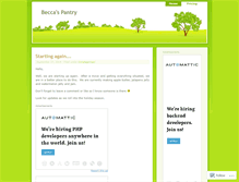 Tablet Screenshot of beccaspantry.wordpress.com
