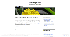 Desktop Screenshot of liriklagubali.wordpress.com