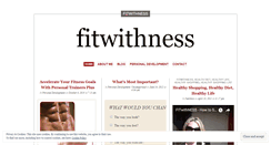 Desktop Screenshot of fitwithness.wordpress.com