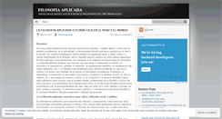 Desktop Screenshot of filosofiaaplicada.wordpress.com
