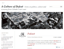 Tablet Screenshot of acultureofdefeat.wordpress.com