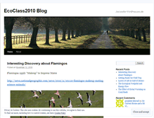 Tablet Screenshot of ecoclass2010.wordpress.com