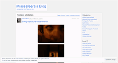 Desktop Screenshot of misssafeera.wordpress.com