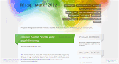 Desktop Screenshot of intensif2012.wordpress.com