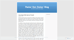 Desktop Screenshot of pastordondukes.wordpress.com