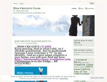 Tablet Screenshot of misscreativeclass.wordpress.com