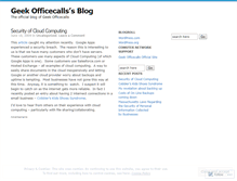 Tablet Screenshot of geekofficecalls.wordpress.com
