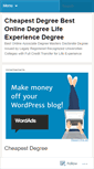 Mobile Screenshot of cheapestdegree.wordpress.com