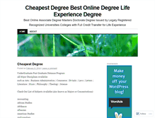 Tablet Screenshot of cheapestdegree.wordpress.com